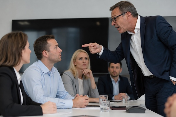 Der Chef vergreift sich im Meeting im Ton - DAS ist die Lösung